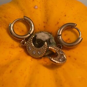 Gold Crescent Moon Earrings